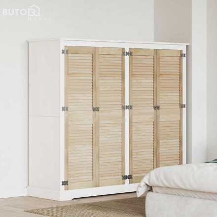 vidaXL Szekrényajtók 4 pcs Barna 140.5 x 39.5 x 2.1 cm Tömör fenyőfa
