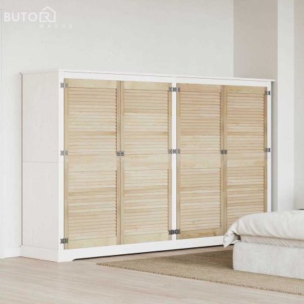 vidaXL Szekrényajtók 4 pcs Barna 140.5 x 59.5 x 2.1 cm Tömör fenyőfa