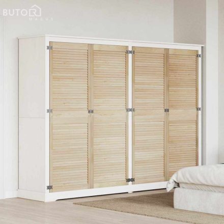 vidaXL Szekrényajtók 4 pcs Barna 170 x 59.5 x 2.1 cm Tömör fenyőfa