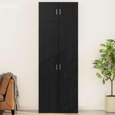 vidaXL Tárolószekrény Musta tammi 80 x 41 x 225 cm Faanyag