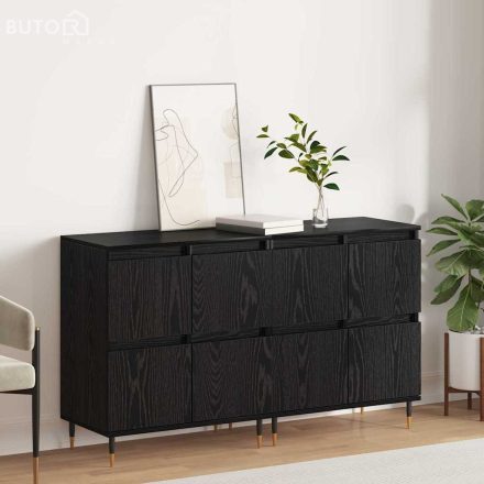 vidaXL Oldalszekrények 2 pcs Musta tammi 120 x 35 x 70 cm Faanyag