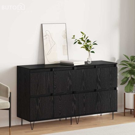 vidaXL Oldalszekrények 2 pcs Musta tammi 120 x 35 x 70 cm Faanyag
