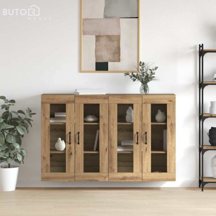 vidaXL Fali Szekrények 2 pcs kézműves tölgy 69.5 x 34 x 90 cm Faanyag