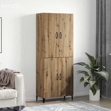 vidaXL Magasfiú 2 pcs kézműves tölgy 69.5 x 34 x 180 cm Faanyag