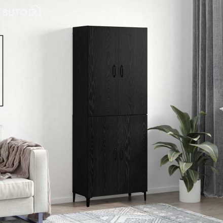 vidaXL Magasfiú 2 pcs Musta tammi 69.5 x 34 x 180 cm Faanyag