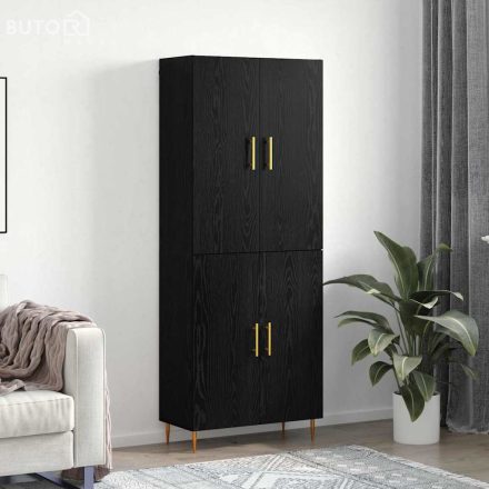 vidaXL Magasfiú Musta tammi 69.5 x 34 x 180 cm Faanyag