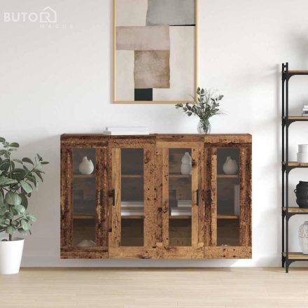 vidaXL Fali Szekrények 2 pcs Régi fa 69.5 x 34 x 90 cm Faanyag