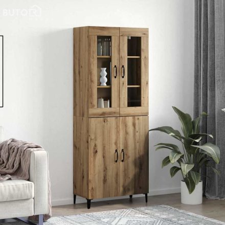 vidaXL Magasfiú 2 pcs kézműves tölgy 69.5 x 34 x 180 cm Faanyag