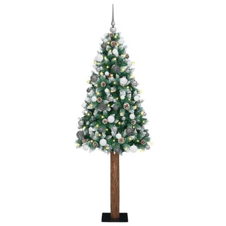 vidaXL Karcsú karácsonyfa Zöld 77 x 77 x 210 cm PVC