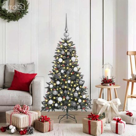 vidaXL Mű karácsonyfa with Decorative String Lights Zöld 120 cm PVC
