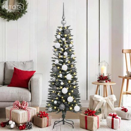 vidaXL Mű karácsonyfa with Decorative String Lights Zöld 120 cm PVC
