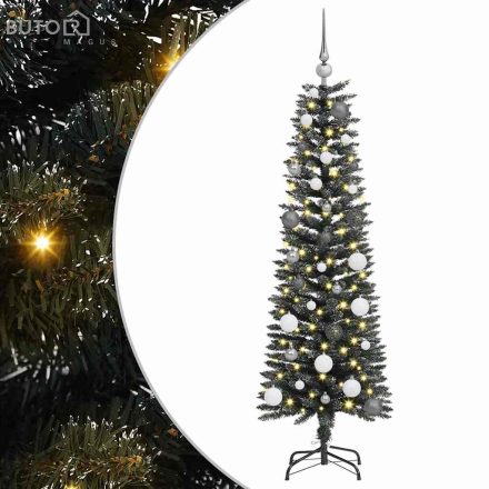 vidaXL Mű karácsonyfa with Decorative String Lights Zöld 150 cm PVC