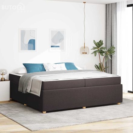 vidaXL Ágykeret matraccal matracmal sötétbarna 200 x 200 cm szövet