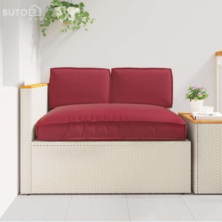 vidaXL Raklap párna készlet párnával 3 pcs Bordó