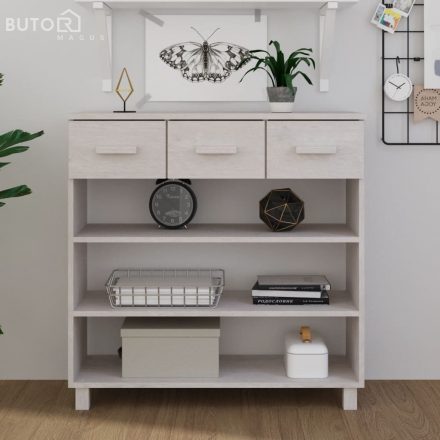 vidaXL HAMAR fehér tömör fenyőfa tálalóasztal 90 x 35 x 90 cm