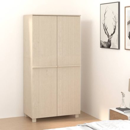 vidaXL HAMAR mézbarna tömör fenyőfa gardrób 89 x 50 x 180 cm