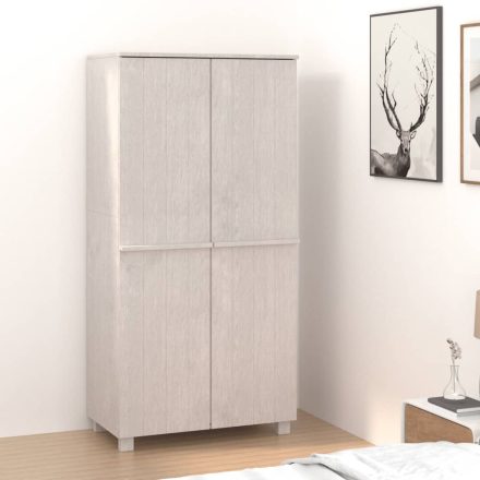 vidaXL HAMAR fehér tömör fenyőfa gardrób 89 x 50 x 180 cm