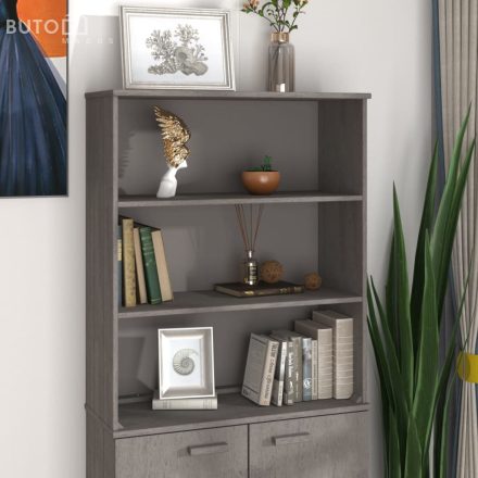 vidaXL HAMAR világosszürke tömör fenyőfa felső szekrény 85x35x100 cm