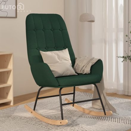 vidaXL sötétzöld szövet hintaszék
