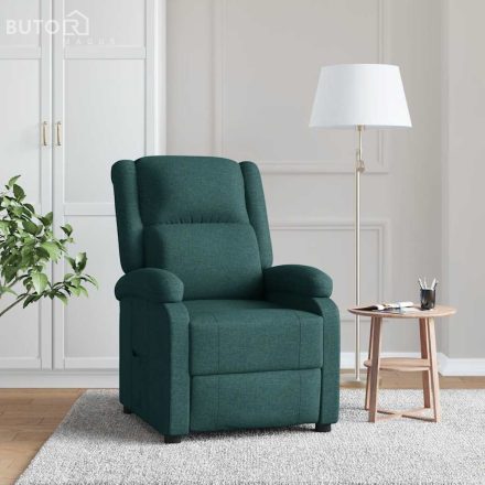 vidaXL sötétzöld szövet dönthető fotel