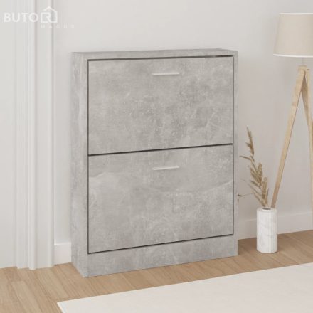 vidaXL betonszürke szerelt fa cipőszekrény 59 x 17 x 81 cm
