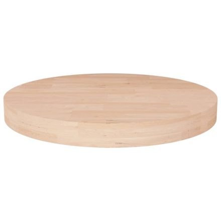 vidaXL kerek kezeletlen tömör tölgyfa asztallap Ø40 x 4 cm