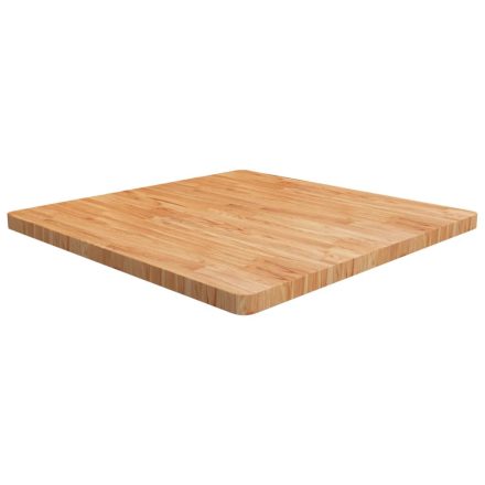 vidaXL világosbarna kezelt tömör tölgyfa négyzet asztallap 90x90x4 cm