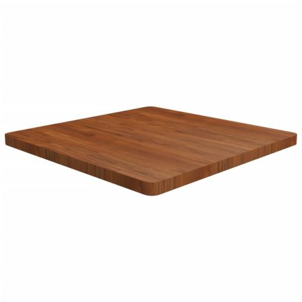 vidaXL sötétbarna kezelt tömör tölgyfa négyzet asztallap 80x80x4cm