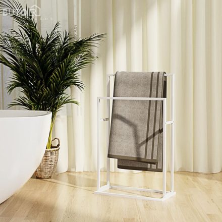 vidaXL szabadon álló fehér vas törölközőtartó 48 x 24 x 78,5 cm