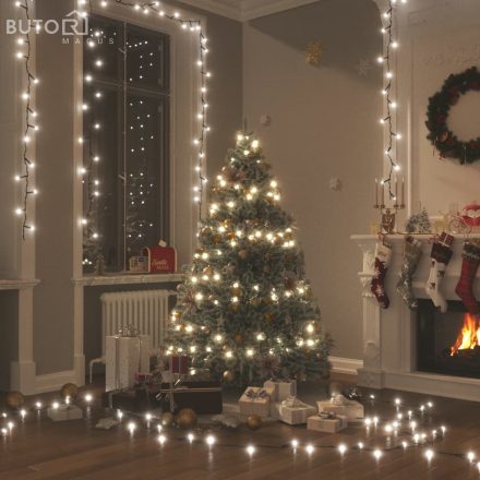 vidaXL hideg fehér fényű PVC LED-füzér 300 LED-el 30 m
