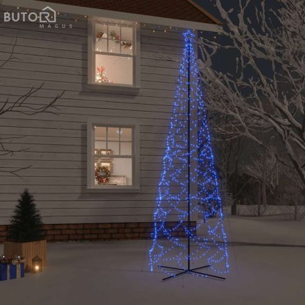 vidaXL kúp alakú karácsonyfa 1400 kék LED-del 160x500 cm