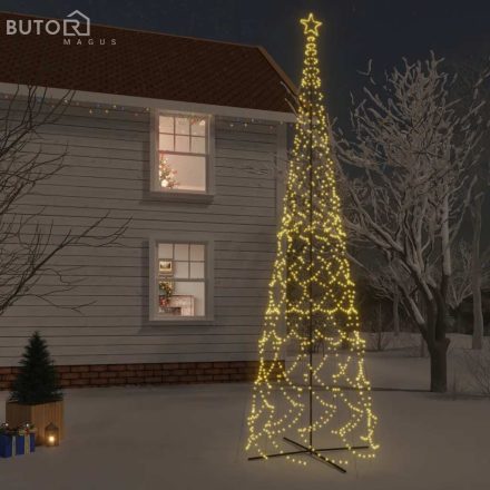 vidaXL kúp alakú karácsonyfa 3000 meleg fehér LED-del 230 x 800 cm
