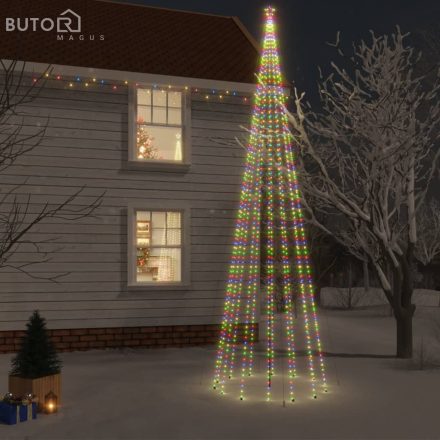 vidaXL karácsonyfa cövekkel 1134 színes LED-del 800 cm