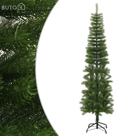 vidaXL vékony polietilén műkarácsonyfa állvánnyal 210 cm