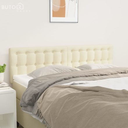 vidaXL 2 db krémszínű műbőr fejtámla 72 x 5 x 78/88 cm