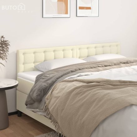 vidaXL 2 db krémszínű műbőr fejtámla 90x5x78/88 cm
