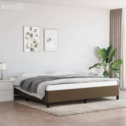 vidaXL sötétbarna szövet ágykeret matrac nélkül 200 x 200 cm