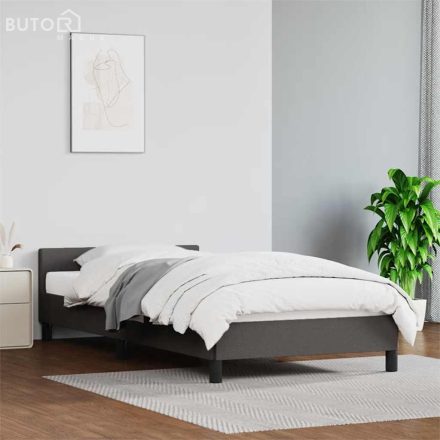 vidaXL szürke ágykeret fejtámlával matrac nélkül 90x190 cm