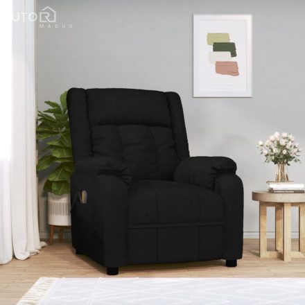 vidaXL fekete szövet masszázsfotel