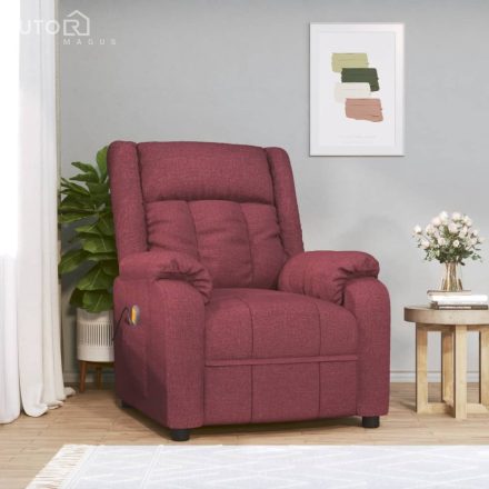vidaXL bordó szövet masszázsfotel