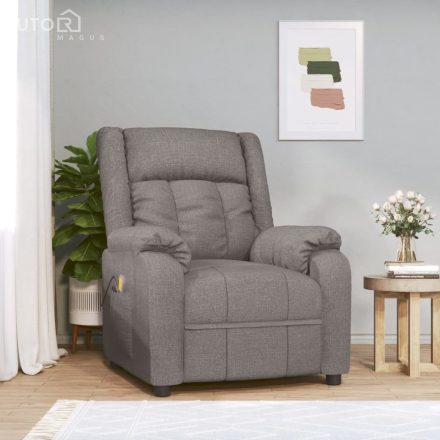 vidaXL tópszínű szövet masszázsfotel