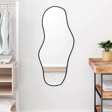 vidaXL fekete falitükör 100x45 cm