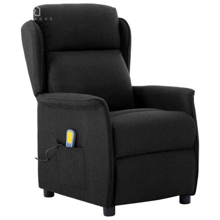 vidaXL Masszázsszék párnával Fekete 67.5 x 93.5 x 101.5 cm szövet