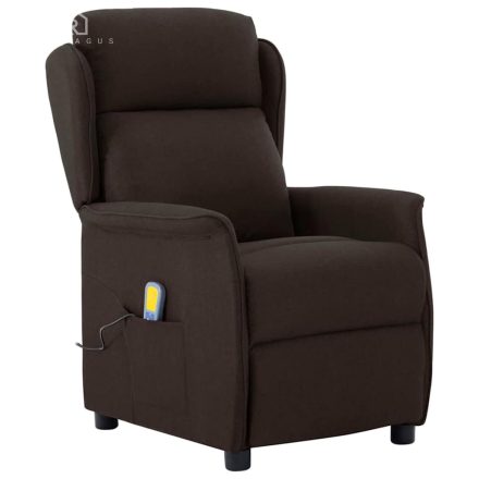 vidaXL Masszázsszék párnával Sötét Barna 67.5 x 93.5 x 101.5 cm