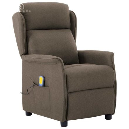 vidaXL Masszázsszék párnával Tópszínű 67.5 x 93.5 x 101.5 cm szövet
