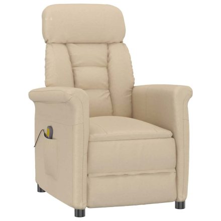 vidaXL Masszázsszék párnával Krém 70.5 x 96.5 x 95 cm Szövet és fém