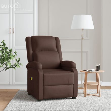 vidaXL barna műbőr masszázsfotel