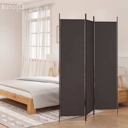  vidaXL 3 paneles barna szövet paraván 150 x 200 cm