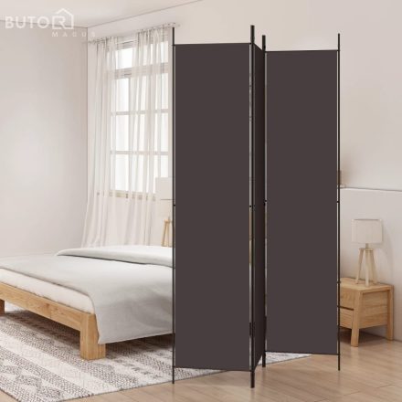 vidaXL 3 paneles barna szövet paraván 150x220 cm