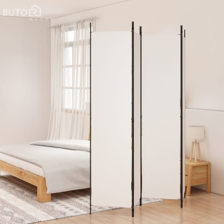 vidaXL 4 paneles fehér szövet térelválasztó 200x220 cm